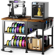 3D Printer Stand with Filament Storage Rack, Heavy Duty 3D Printer Table with Po