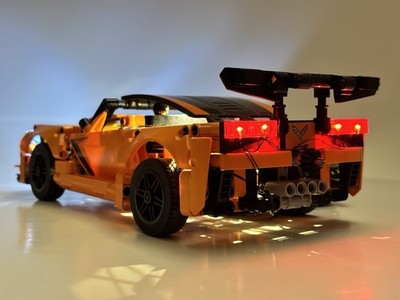 LEGO Technic 42093 Corvette ZR1 100% Complete w/Manual and Box + LED KIT!!