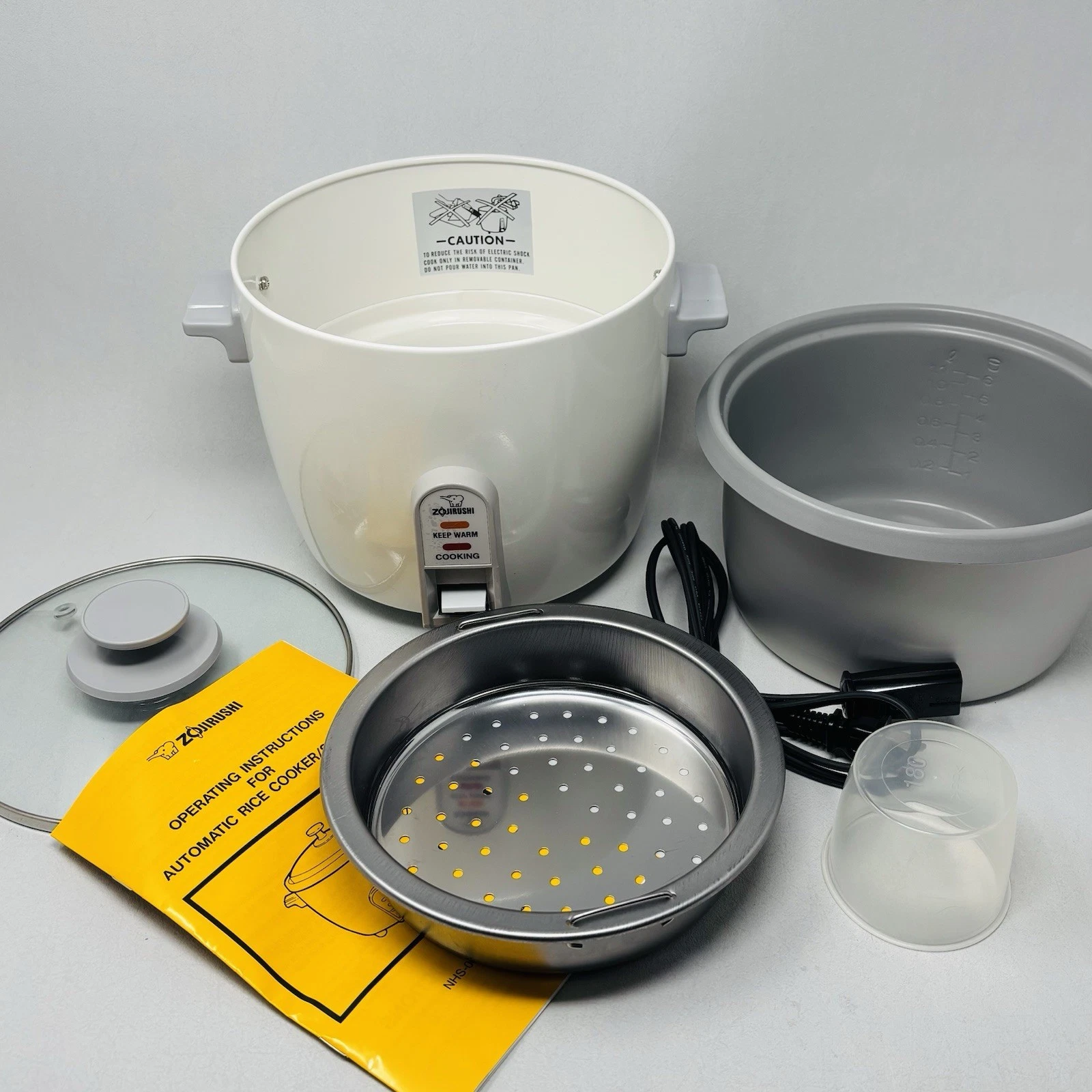 Zojirushi Rice Cooker 6 Cup NHS-10 White Automatic Keep Warm Steamer Tested NWOB
Opens in a new wind