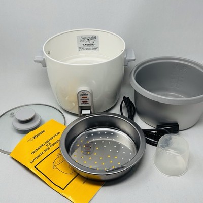 Zojirushi Rice Cooker 6 Cup NHS-10 White Automatic Keep Warm Steamer Tested NWOB