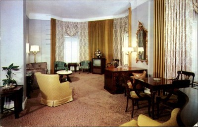 Living Room Presidential Suite Congress Hotel ~ Chicago Illinois IL 1950s