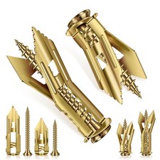 160 Pcs Self Drilling Drywall Anchors with Screws, 2Sizes 80 Sheetrock Anchors &