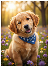 Dog Cute Poster, Unframed Poster Wall Art Home Decor