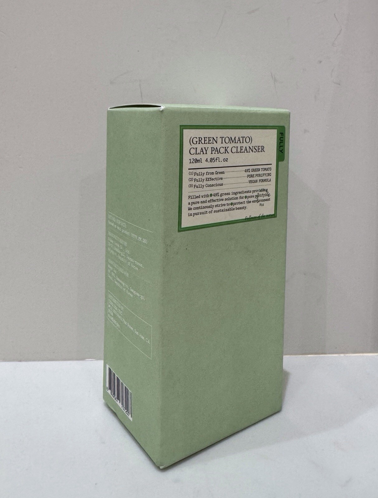FULLY GREEN TOMOTO - Clay Pack Cleanser. Brand New Sealed.  120 ml