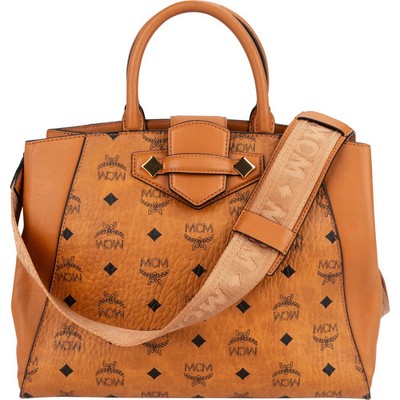 MCM Monogram Visetos Aren Tote Handbag Tasche