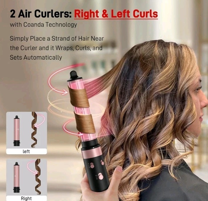 3 in 1 Air Styler with High-Speed Hair Dryer Brush & Air Wrap Curler for...
