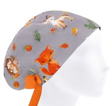 Scrub hats, scrub cap animals, surgery caps fall, forest nurse cap, surgical cap