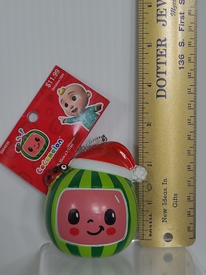 Kurt Adler Cocomelon Watermelon with Santa Hat Christmas Ornament NEW GG