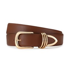 Belts for Women with Gold Buckle Faux Leather Women's Belts Fashion Casual be...