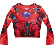 Power Rangers RED RANGER Deluxe Dress Up Set With Light Up Chest Armor NEW