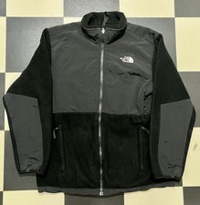 The North Face Girls XL Denali Fleece Jacket Black Gray Full Zip