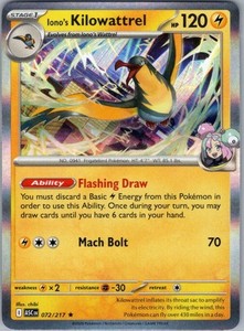 Iono's Kilowattrel 072/217 Ascended Heroes Holo Rare