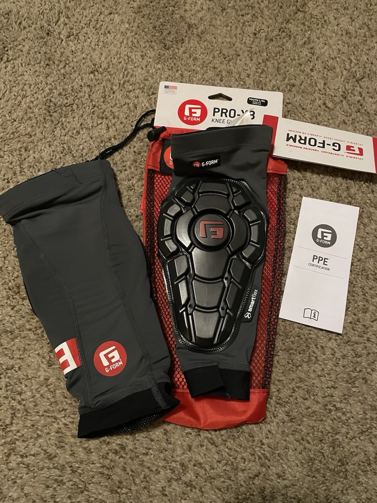 G-FORM Pro-X3 SmartFlex Knee Guards/Pads Youth/Kid L/XL NEW Mountain Bike/Biking