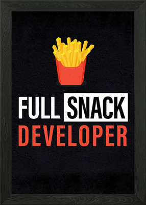 Full Snack Developer Framed Wall Art Poster Canvas Print Picture