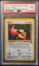 🌀SWIRL PSA 9 MINT Eevee Holo Black Star Promo WOTC Graded Pokemon Card 11/53