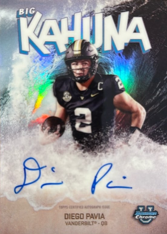 2025 Bowman Chrome University The Big Kahuna Autographs#BK-DP Diego Pavia