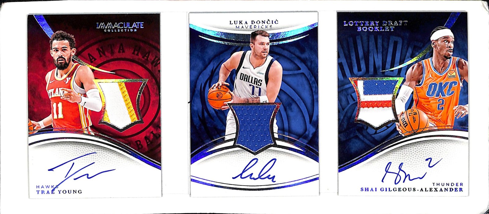 2024-25 Immaculate Young Luka Doncic Shai Gilgeous-Alexander Book Patch Auto #/5