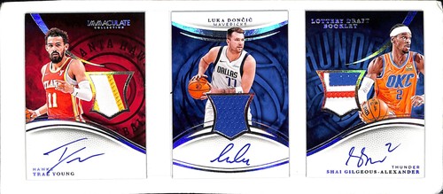 2024-25 Immaculate Young Luka Doncic Shai Gilgeous-Alexander Book Patch Auto #/5
