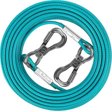 Dog Tie Out Cable, Dog Leads for Yard 8/10/15/20/30/50 Feet, Heavy Duty Pet Runn