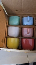 Vintage glassbake  Lipton Soup Mugs Unused in Box