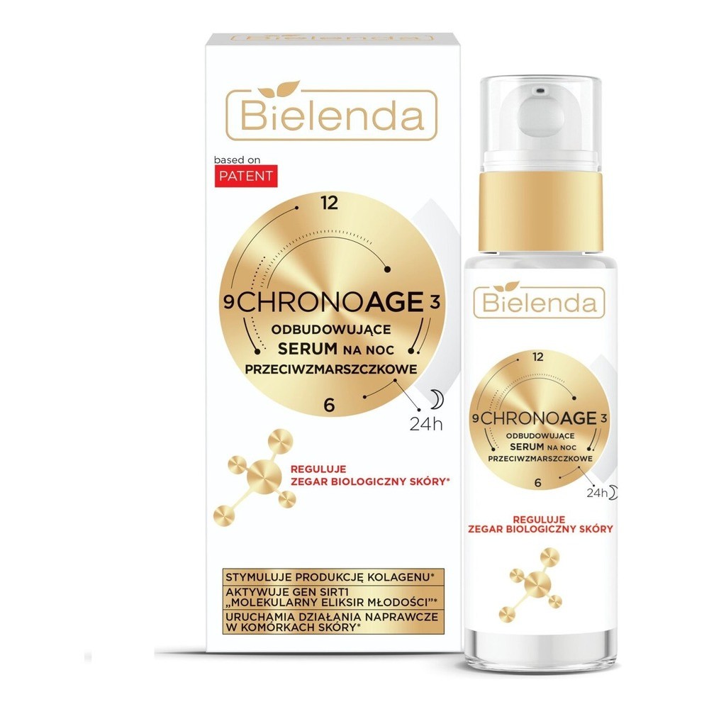 Bielenda Chrono Age 24h Rebuilding Regenerating Anti-Wrinkle Night Serum 30ml - Image 4