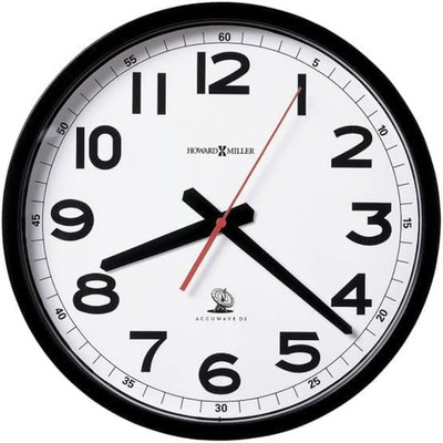 Howard Miller Eagle Wall Clock II, Multicolor Soft Ticking Crystal Glass with Wh