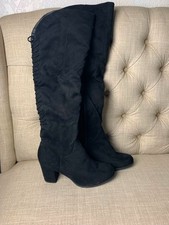 EUC Wild Diva Women's Black Over the Knee High Boots size 10