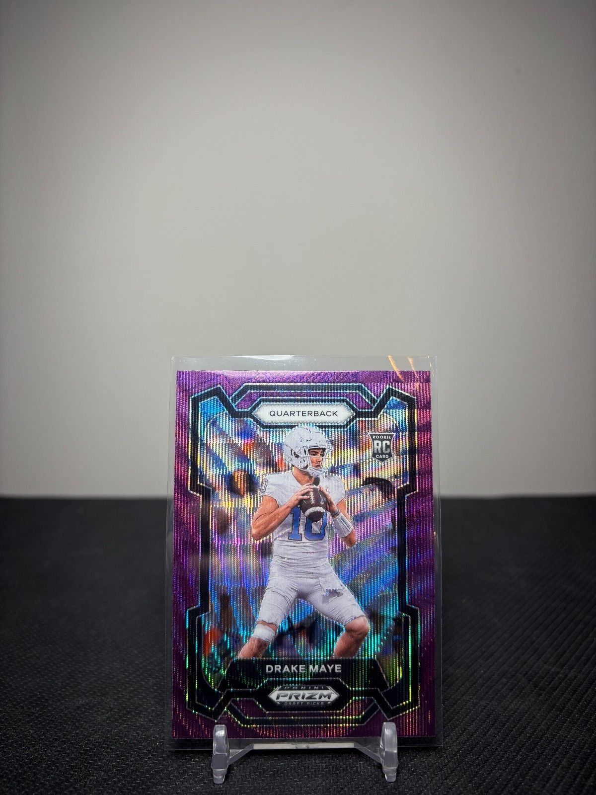 Drake Maye 2024 Prizm Draft Picks RC #103 Purple Wave Tar heels / Patriots
