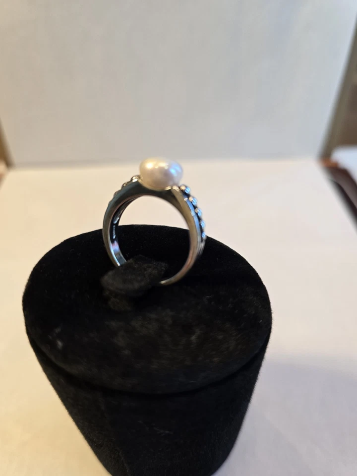 HONORA FRESHWATER 珍珠纯银戒指 ■ 8 码 — 第 3/4 张图片