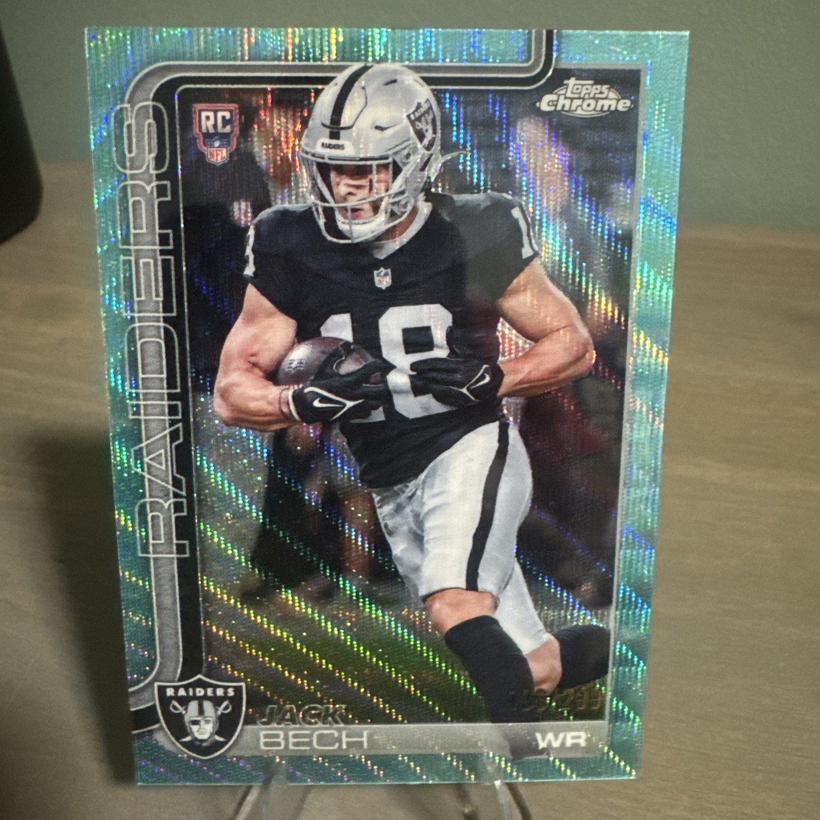 2025 Topps Chrome - Rookies Jack Bech #388 Teal Refractor /299 (RC)