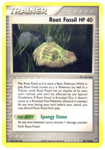 Root Fossil - 86/108 - Common x1 - NM-Mint - EX Power Keepers