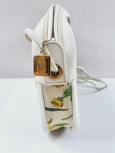 GUCCI Old Flora Canvas & Leather Mini Shoulder Bag Purse Crossbody White Vtg - Picture 6 of 18