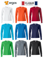 CLIQUE T-shirt Maglietta BASIC-T LADIES Maglia Manica Lunga Donna 100% Cotone
