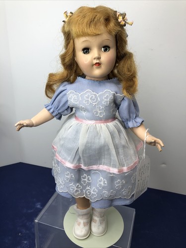 14” Vintage Ideal Toni Doll P-90 Adorable Strawberry Blonde Redressed #S