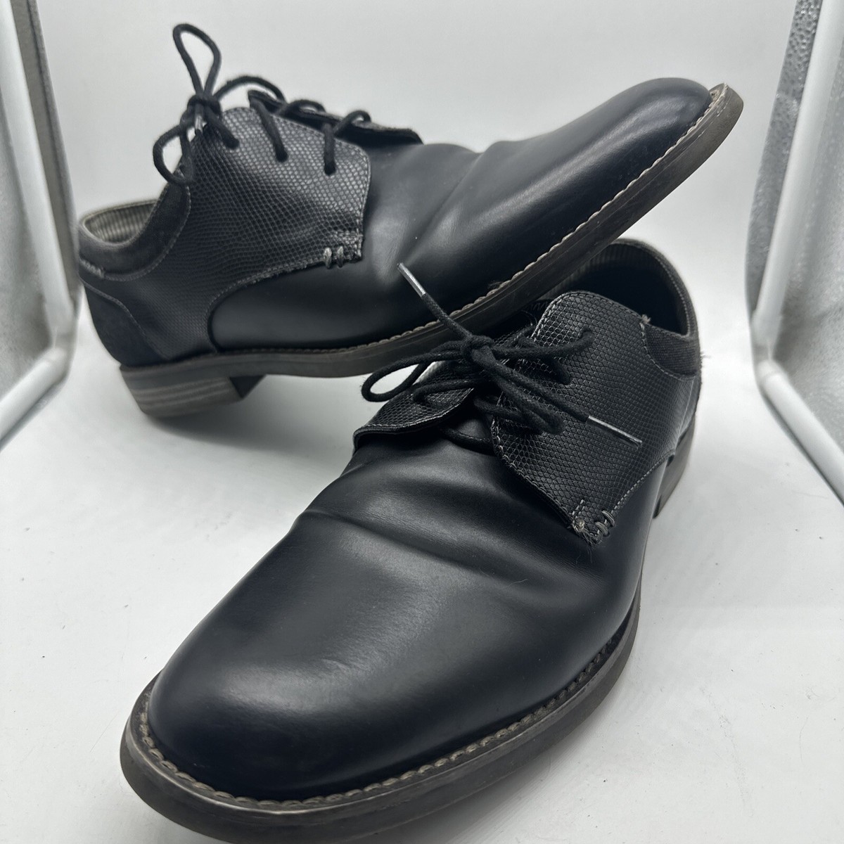 Penguin Waylon Black Suede Mens Oxford Size 10.5 Penguin Black Dress Shoes for Men for sale | eBay main image 2