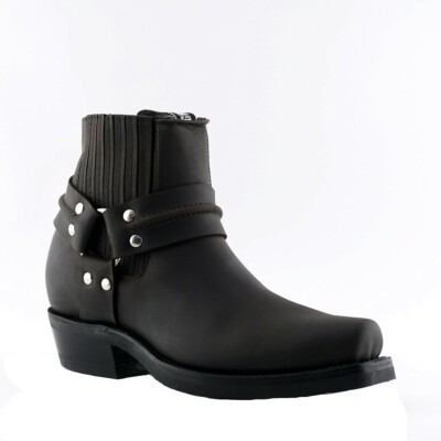 Grinders Renegade Lo Braunes Leder Stiefel Cowboy Western Biker Boots