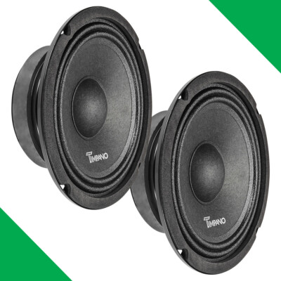 (2) 6.5'' MIDBASS TIMPANO 600W TPT-MB6-8 SLIM 8 OHM CAR PRO AUDIO SPEAKERS - PAIR