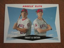 2020  TOPPS ARCHIVES   1960 COMBO CARDS  ANGELS ELITE  TROUT & OHTANI  # 60CC-TO