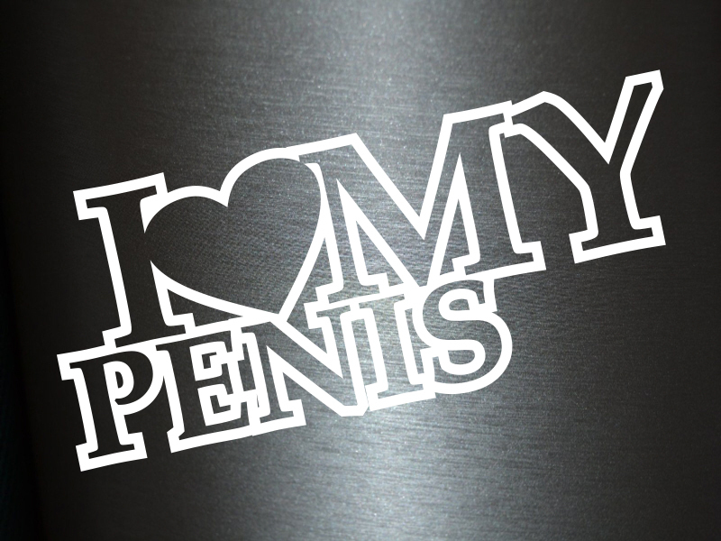 „I Love My Penis“ Autoaufkleber – Mehrfarbig, Wetterfest & Konturgeschnitten Für Auto, Laptop, Etc.