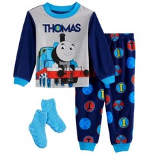 Thomas the Train Pajamas Set Shirt Pant Toddler Boy Girl Socks 2T 3T 4T 5T Percy