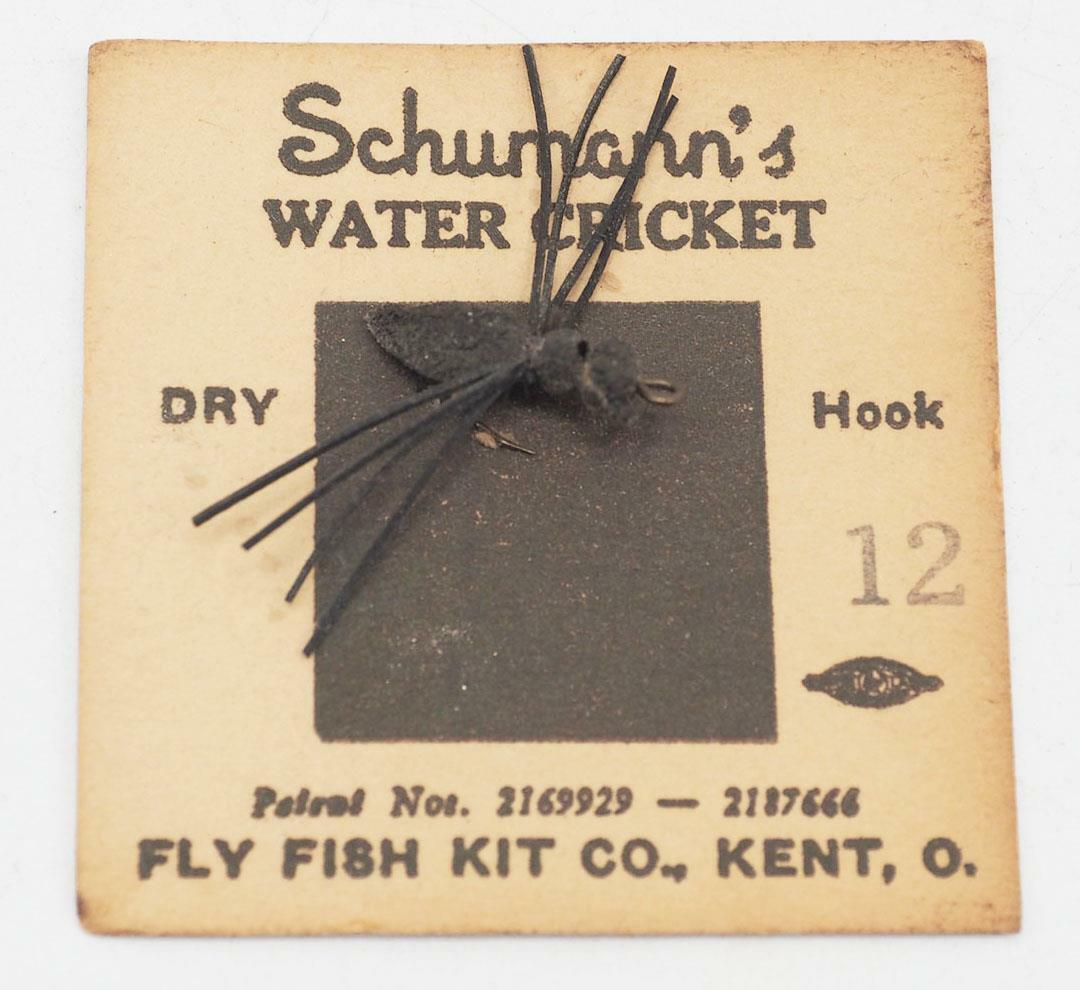 Vintage Schumann's Water Cricket Dry Hook Fishing Fly On Max 86% OFF Ke Superlatite Card