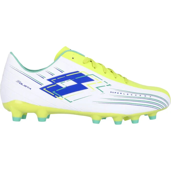 Scarpe tacchetti calcio uomo Lotto Solista 700 VIII FG bianco Sunny Lime taglia 7 5 nuove con scatola