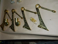 Bar Tavern Bracket Solid Brass Swing Leg Bracket Fits 1 1/2" Rail 915A 6pc LOT