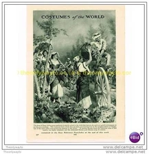 ITALIAN GRAPE GATHERERS, BOOK ILLUSTRATION (PRINT), c1925