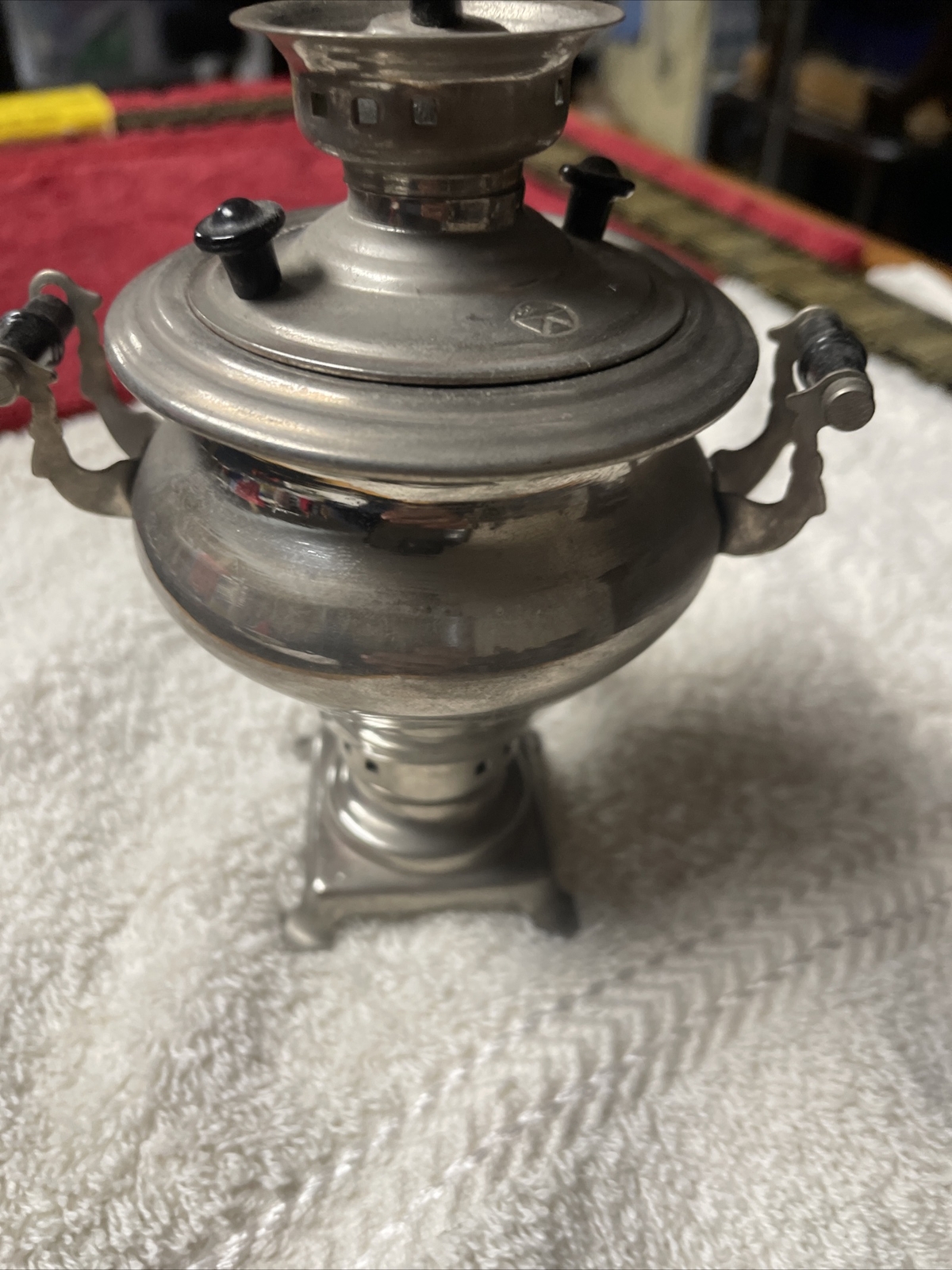 Vintage Mini USSR Soviet Souvenir Samovar Original Tea Pot Stainless Steel