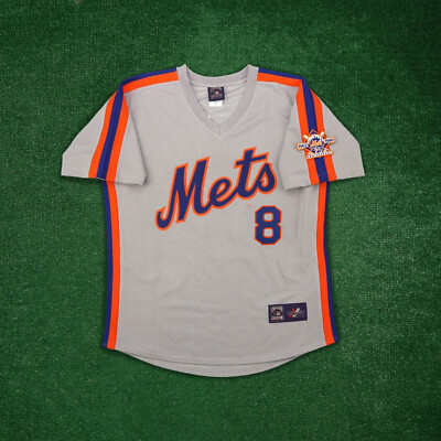 Gary Carter 1986 New York Mets Grey Road Cooperstown Jersey