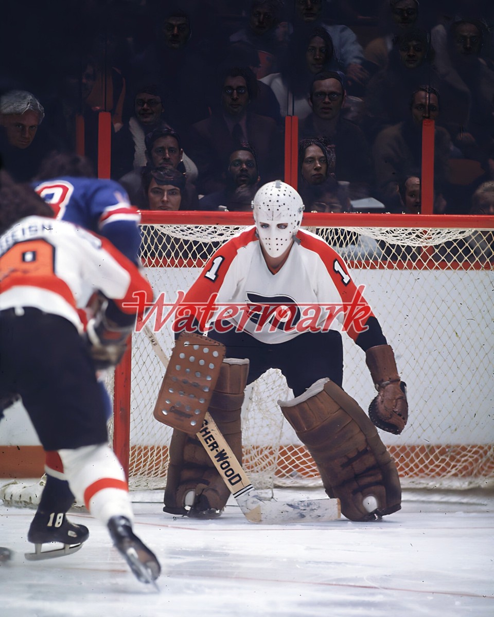 NHL Philadelphia Flyers Goalie Bernie Parent Game Action Color X