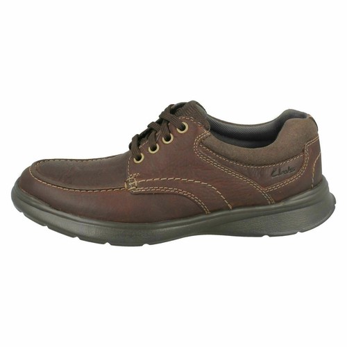 Zapatos informales con cordones Clarks 'Cotrell Edge' de cuero graso para hombre - ajuste G & H - Imagen 16 de 21