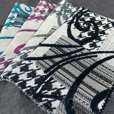 Retro Hahnentritt Patchwork Jacquard Stoff für Polster & Vorhänge Meterware