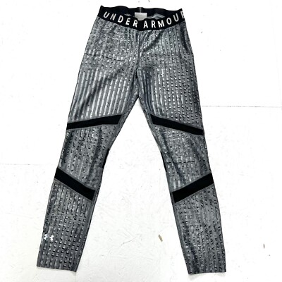 Under Armour Leggings Damen Gr. XS schwarz und toll mit Muster 